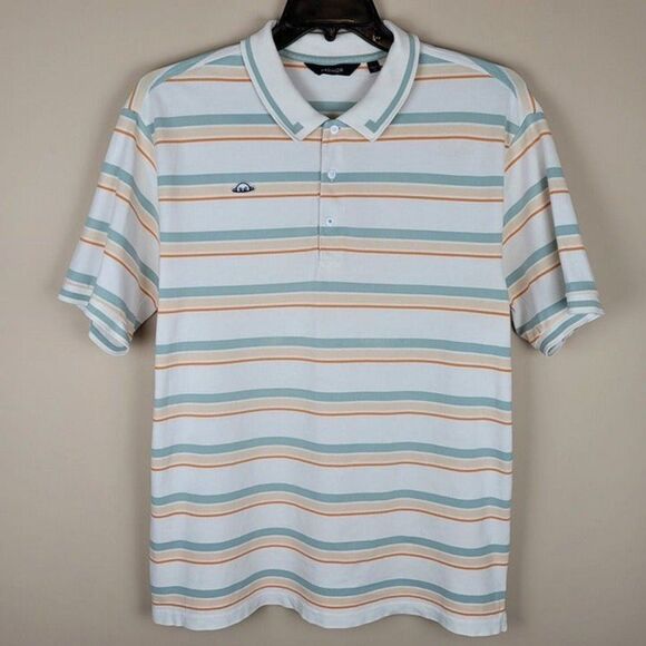 Radmor Baty Stripe Pima Cotton Short Sleeve Polo Pimaformance Multicolor Size XL - Picture 1 of 12